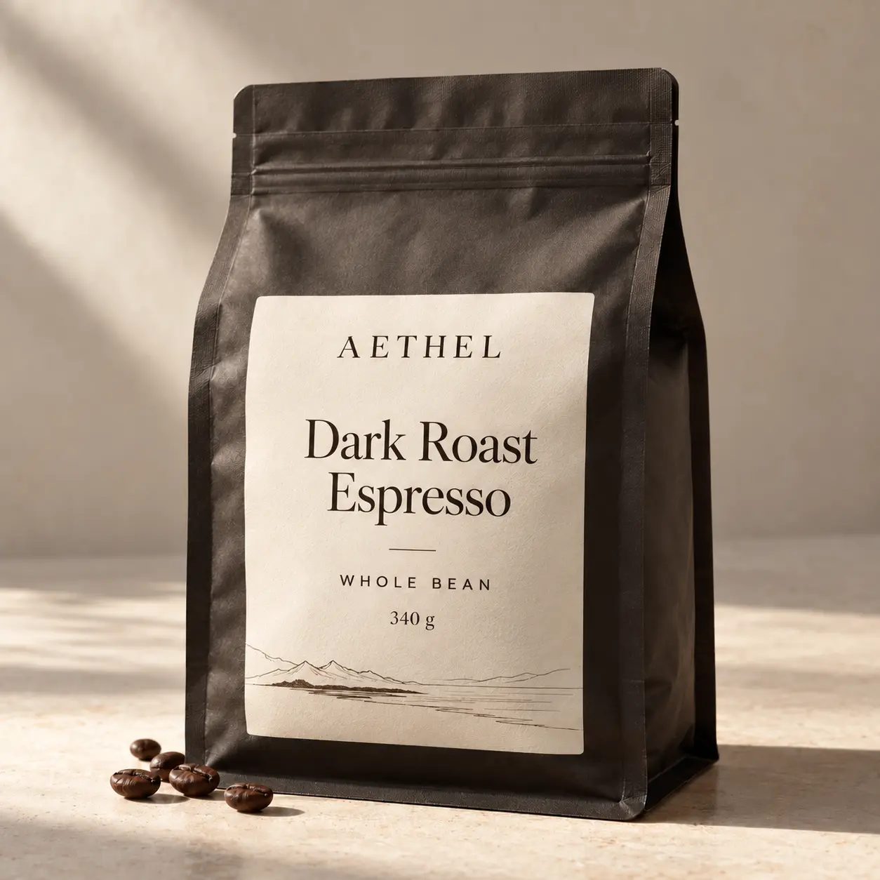 Aethel Dark Roast Espresso sample product